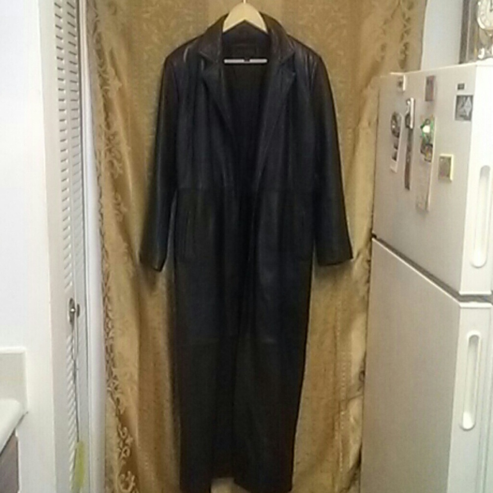 Express, Vintage Black leather coat